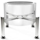 YEFU Adjustable Fire Pit Stand in silver color