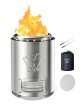 YEFU Tabletop Fire Pit front view with adjustable flame control