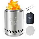 YEFU Tabletop Fire Pit front view with smokeless flame