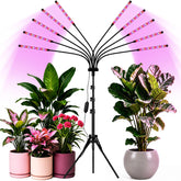Yehsence Grow Light for Indoor Plants with tripod stand and 10 heads