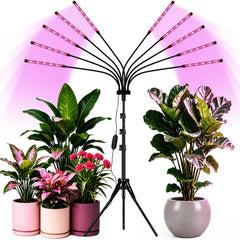 Yehsence Grow Light for Indoor Plants with tripod stand and 10 heads