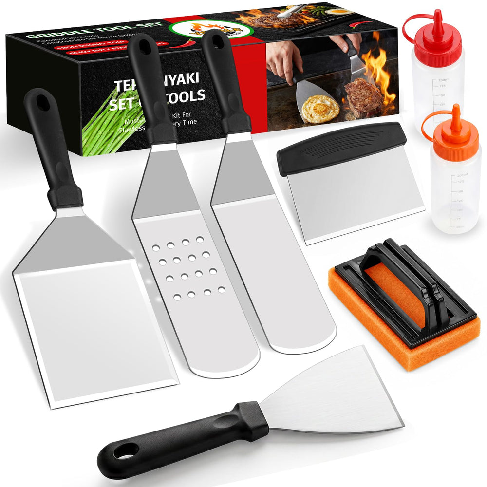 Yekale Griddle Accessories Kit 9 PCS with Stainless Steel Tools
