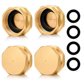 YELUN 3/4 inch brass garden hose end cap front view