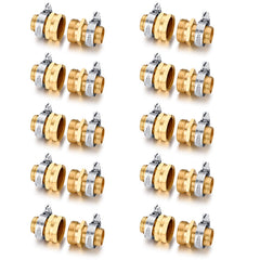 YELUN Garden Hose Repair Connector Set, 3/4 inch male and female fittings