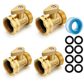 YELUN Garden Hose Shut Off Valve 4 Pack front view