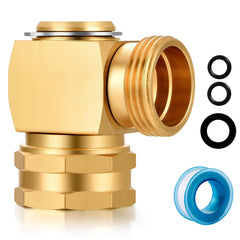 YELUN Garden Hose Swivel Elbow Connector front view
