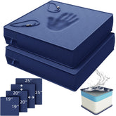 YENING 20x20 Outdoor Chair Cushion Navy Blue front view