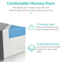 YENING memory foam cushion side view showing thickness