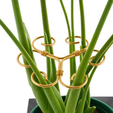 Yeomant 4PCS Green Iron Monstera Support Stakes in gold