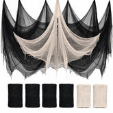 Yeomant Halloween Creepy Cloth set of 6 pieces with 4 black and 2 white