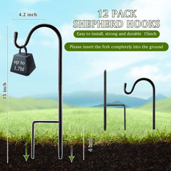 Yetene 12 Pcs 15 Inch Shepherds Hook assembly instruction