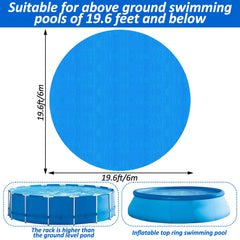 YEXEXINM Round Pool Ground Cloth laid out, showing size