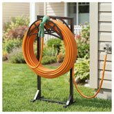 YFFSRJDJ Garden Hose Holder front view in matte black