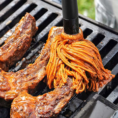 YFWOOD 18 Inch BBQ Basting Brush in Use