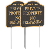YHAIATTA No Trespassing Sign 12x12 inches front view