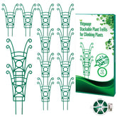 Yhtpouqe 12 Pack Stackable Plant Trellis green model front view