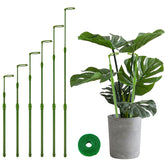 Yhtpouqe 6 Pack Extendable Plant Stakes in green, showing adjustable height