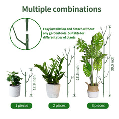 Yhtpouqe detachable plant support stakes assembled in garden
