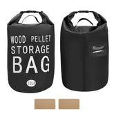 YIBOBO 22LB waterproof wood pellet storage bag front view, black