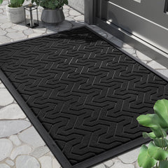 Yimobra Doormat 29.5x17 inches black front view