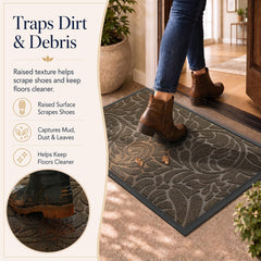 Yimobra doormat showing deep grooves for dirt capture