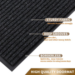 Yimobra doormat with classic striped groove design