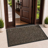 Yimobra Extra Large Front Door Mat floral design front view