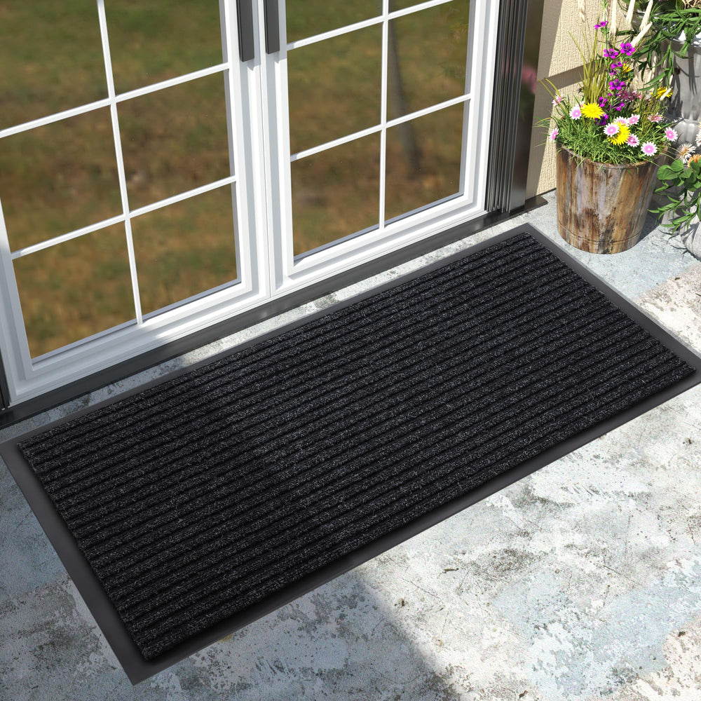 Yimobra Front Door Mat outdoor indoor dark grey 47x24 inch
