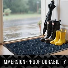 Yimobra Large Door Mat 36x24 blue outdoor doormat in use at front door