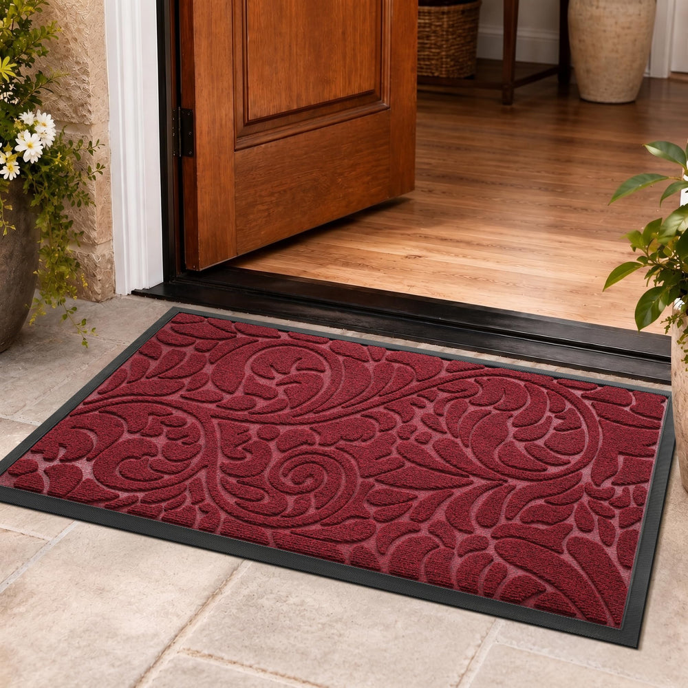 Yimobra Large Door Mat 36x24 inches red front view