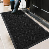 Yimobra Large Door Mat 47x24 inches front view in black