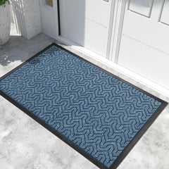 Yimobra Large Indoor Outdoor Mat front view Mix Blue