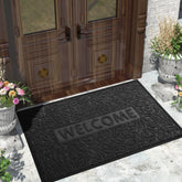 Yimobra Large Welcome Mat 60x36 black front view