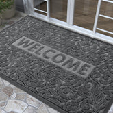 Yimobra Large Welcome Mat 60x36 inch front view, grey colour