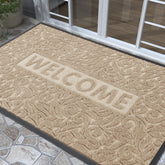 Yimobra Large Welcome Mat 60x36 inches front view in beige