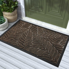 Yimobra Leaf Pattern Door Mat 36x24 inch front view
