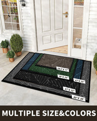 Yimobra Leaf Pattern Door Mat 36x24 inch side view