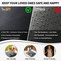 Yimobra mat showing non-slip rubber base