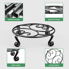 Yimobra plant stand side view showcasing floral pattern