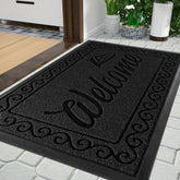 Yimobra Welcome Mat 36x24 inch black front view