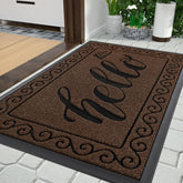 Yimobra Welcome Mat 36x24 inch brown front view