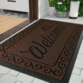 Yimobra Welcome Mat 36x24 inch front view in coffee colour