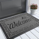 Yimobra Welcome Mat 36x24 inches front view in grey