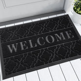 Yimobra Welcome Mat 47x32 inch black front view