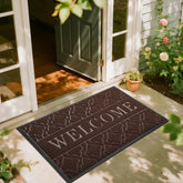 Yimobra Welcome Mat 47x32 inch brown with groove pattern