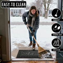 Yimobra Welcome Mat in an outdoor setting