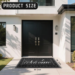 Yimobra Welcome Mat in outdoor patio setting