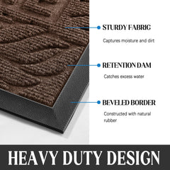 Yimobra Welcome Mat Outdoor showing rubber backing