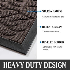 Yimobra welcome mat showcasing the non-slip rubber backing
