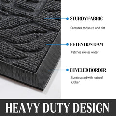 Yimobra Welcome Mat showing non-slip rubber backing